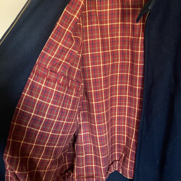 Orvis Men’s Large Wool Navy Jacket Plaid Lined - Picture 7 of 10